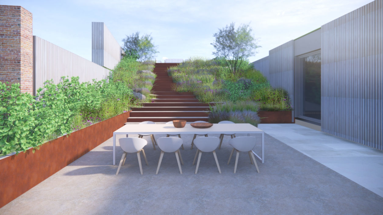 Corten Terraces Garden